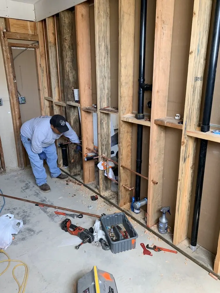 Commercial rough-in plumbing for Water Heater Replacement in Lincoln